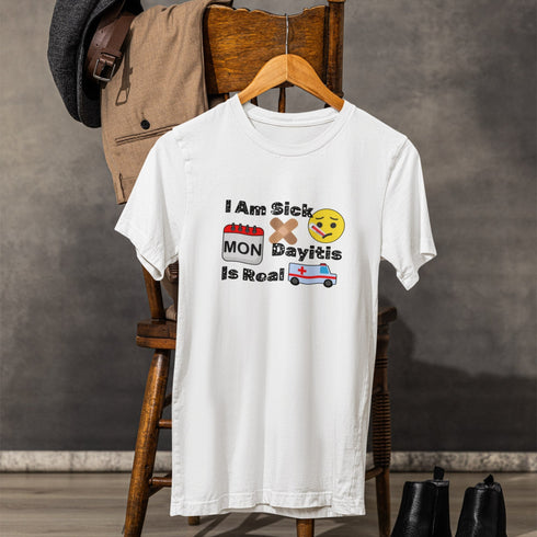 💊 I Am Sick – Mondayitis Is Real T-Shirt | Funny Work Sickness Tee